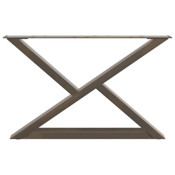 Couchtischbeine 2 Stk. Naturstahl 70x(42-43,3) cm Stahl