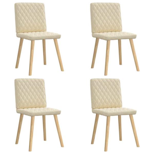 ARDEBO.de - Esszimmerstühle 4 Stk. Creme Stoff