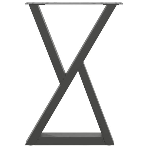 Esstisch Beine 2 Stk. Anthrazit 60x(72-73,3) cm Stahl