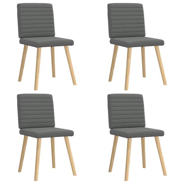 ARDEBO.de - Esszimmerstühle 4 Stk. Dunkelgrau Stoff