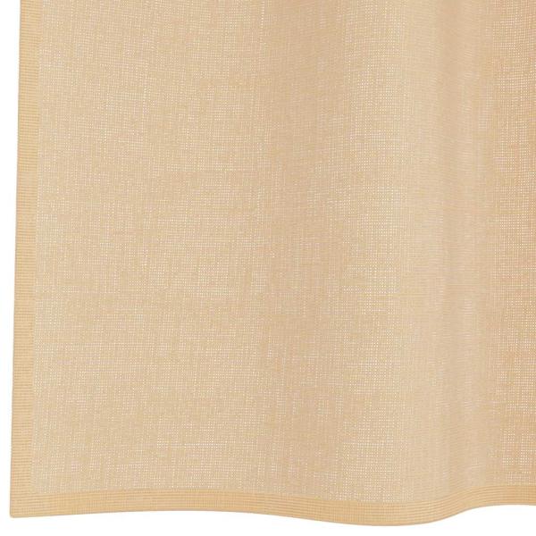 Voile Vorhänge mit Stangentaschen 2 Stk. Sandfarbe