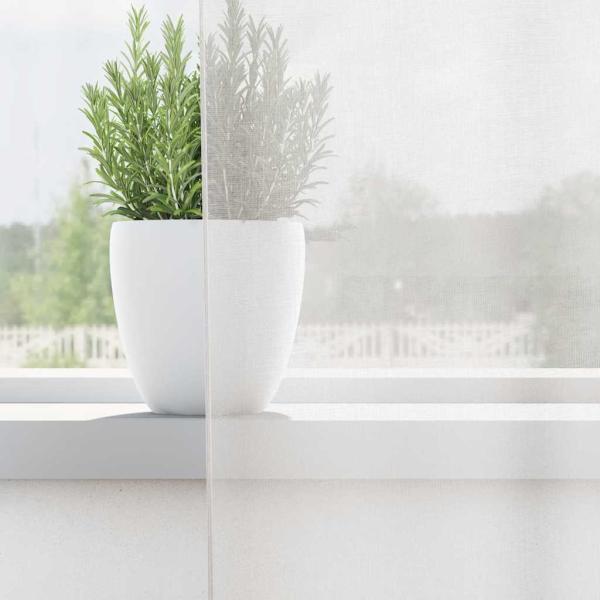 Voile Vorhänge mit Stangentaschen 2 Stk. Weiß