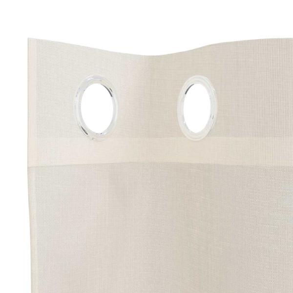 Voile Vorhänge mit Ösen 2 Stk. Creme 140x245 cm