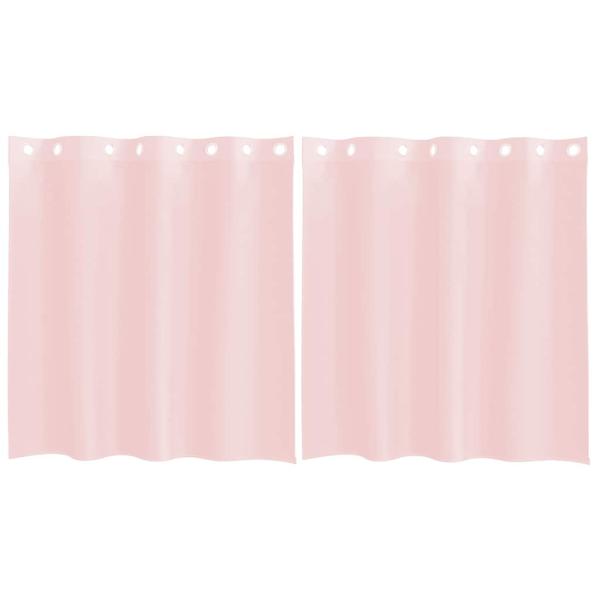 Voile Vorhänge mit Ösen 2 Stk. Hellrosa 140x140 cm
