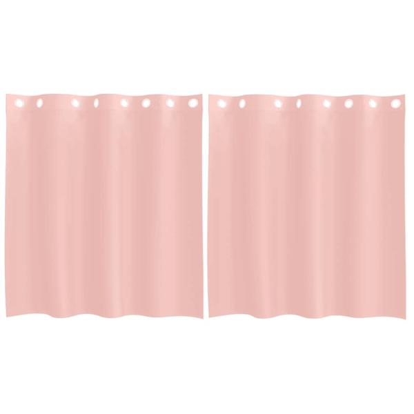 Voile Vorhänge mit Ösen 2 Stk. Rosa 140x140 cm