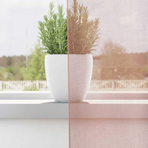 Voile Vorhänge mit Ösen 2 Stk. Rosa 140x140 cm