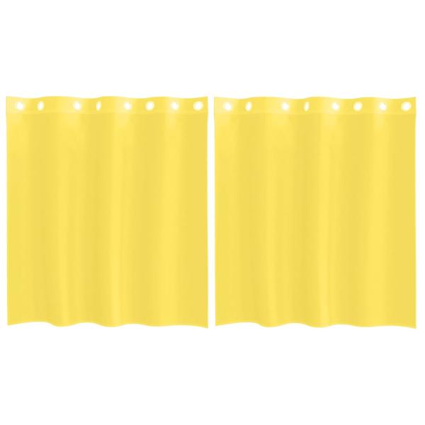 Voile Vorhänge mit Ösen 2 Stk. Gelb