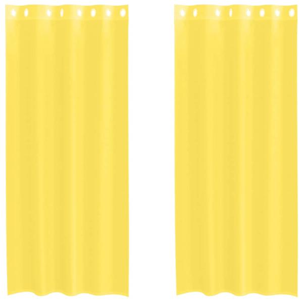 Voile Vorhänge mit Ösen 2 Stk. Gelb