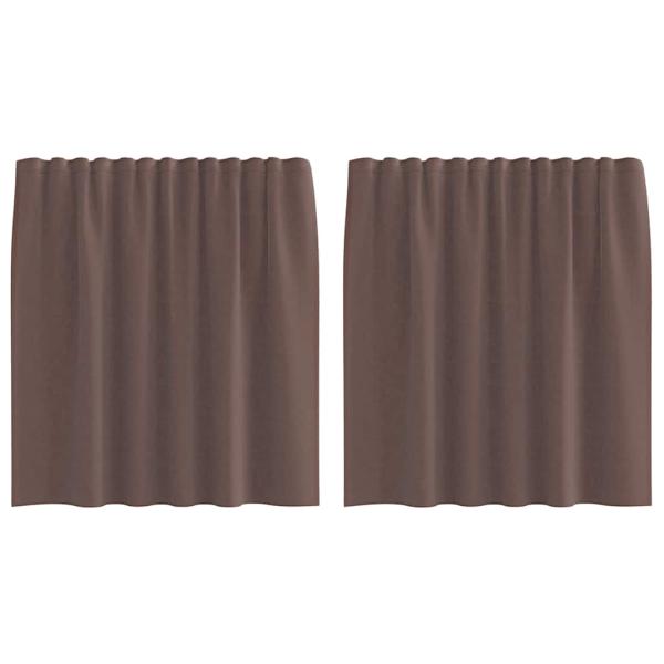 Voile Vorhänge mit Stangentaschen 2 Stk. Braun