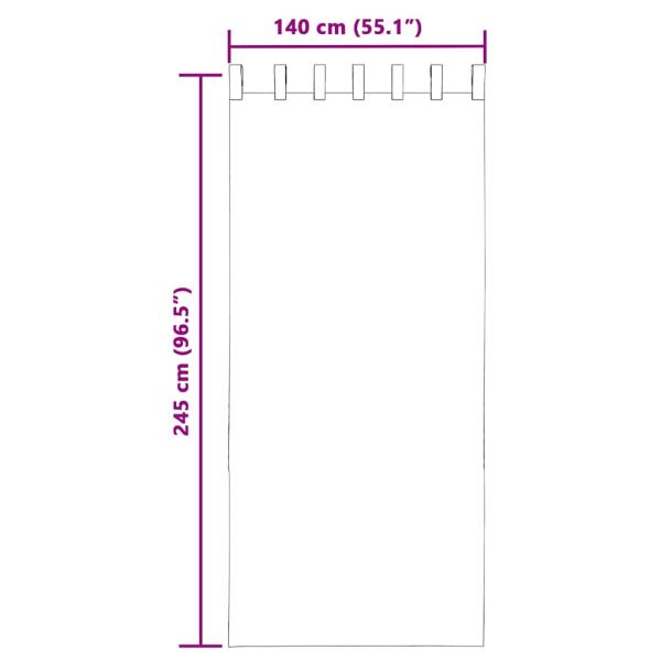 Voile Vorhänge mit Lasche 2 Stk. Apfelgrün