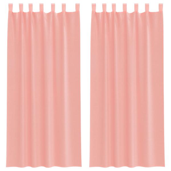 Voile Vorhänge mit Schlaufen 2 Stk. Rosa 140x245 cm