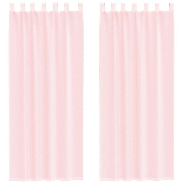 Voile Vorhänge mit Schlaufen 2 Stk. Hellrosa 140x260 cm
