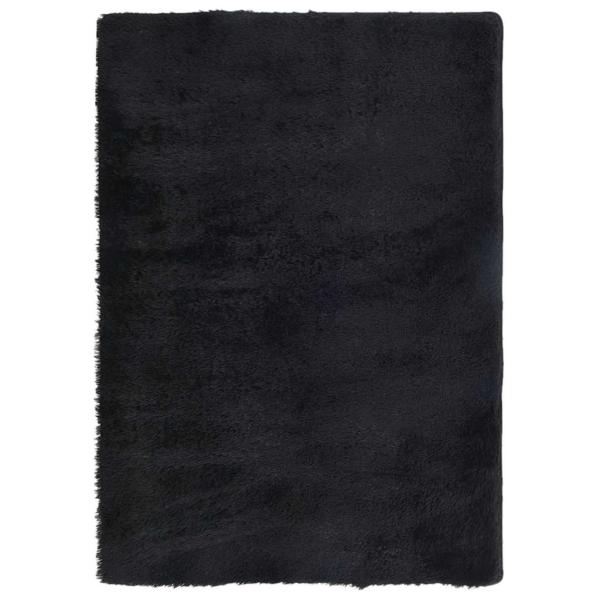 Teppich Shaggy Hochflor NAVARRA Schwarz 120x170 cm Polyester
