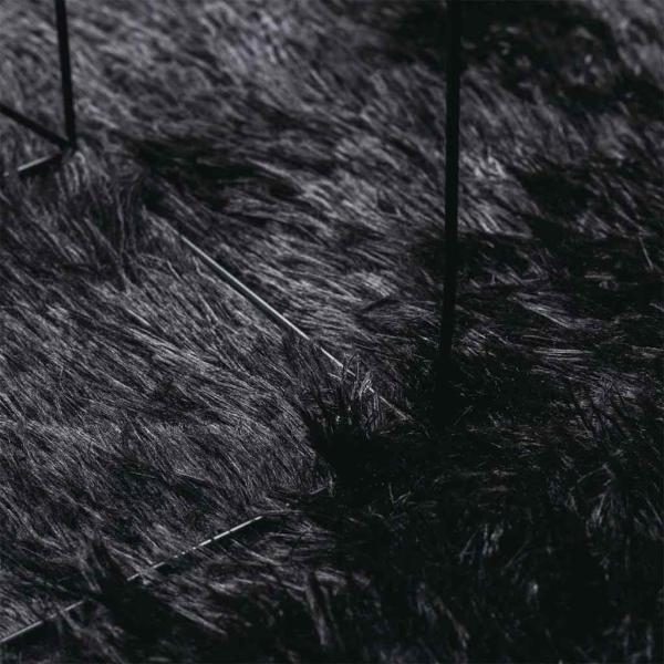 Teppich Shaggy Hochflor NAVARRA Schwarz 120x170 cm Polyester