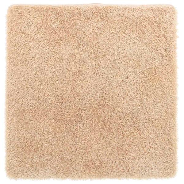 ARDEBO.de - Teppich Shaggy Hochflor NAVARRA Beige 160x160 cm Polyester