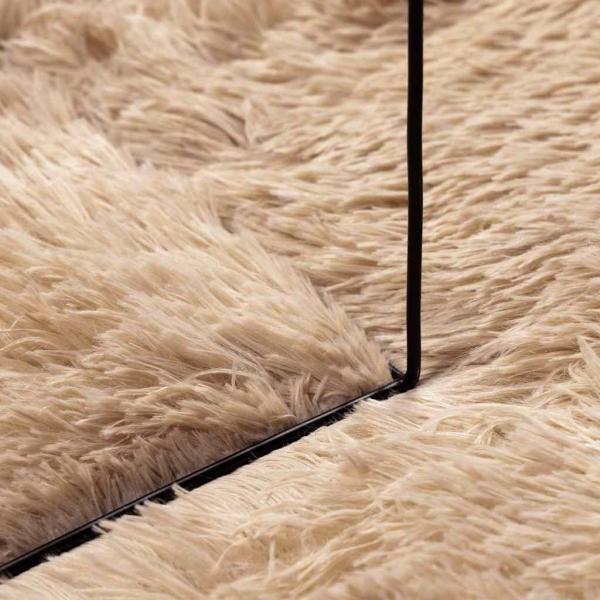 Teppich Shaggy Hochflor NAVARRA Beige 240x240 cm Polyester