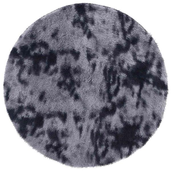 Teppich Shaggy Hochflor NAVARRA Dunkelgrau 160x160 cm Polyester