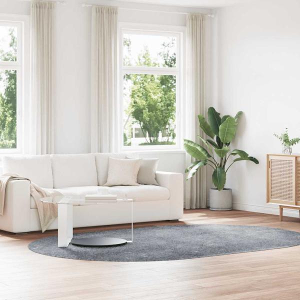 ARDEBO.de - Teppich Shaggy Hochflor NAVARRA Hellgrau 300x200 cm Polyester