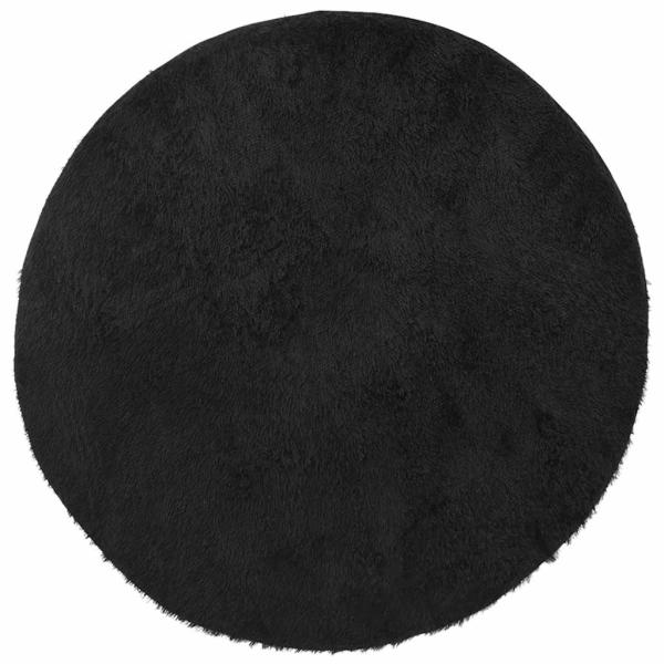 ARDEBO.de - Teppich Shaggy Hochflor NAVARRA Schwarz 160x160 cm Polyester