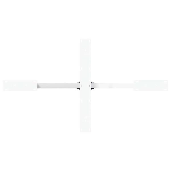 Esstischbein in Spinnenform Weiß 120x68x(72-73) cm Stahl