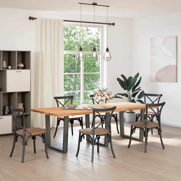 Esstisch Beine V-Form 3 Stück Anthrazit 80x(72-73,3) cm Stahl