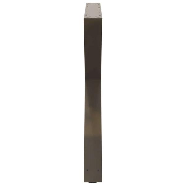 Esstisch Beine 2 Stück Naturstahl 90x(72-73,3) cm Stahl