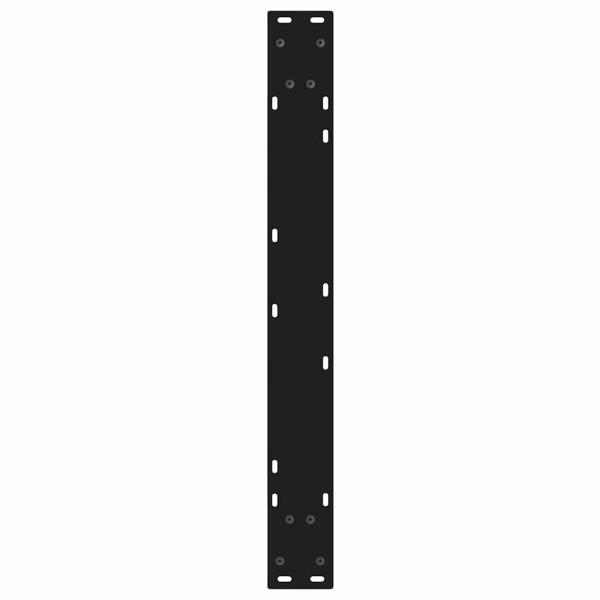 ARDEBO.de - Esstischbeine 2 Stück Schwarz 80x(72-73,3) cm Stahl