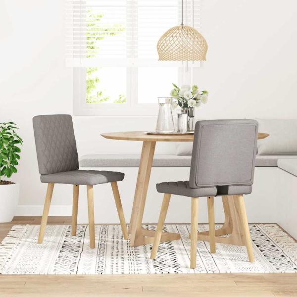 ARDEBO.de - Esszimmerstühle 2 Stk. Taupe Stoff