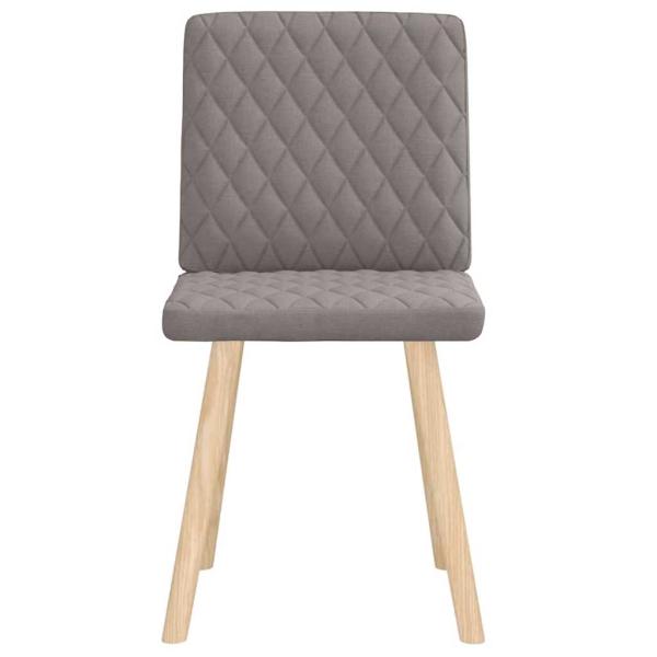 Esszimmerstühle 2 Stk. Taupe Stoff