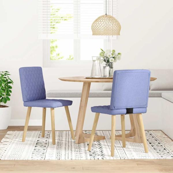 ARDEBO.de - Esszimmerstühle 2 Stk. Jeansblau Stoff
