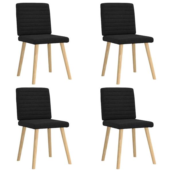 ARDEBO.de - Esszimmerstühle 4 Stk. Schwarz Stoff