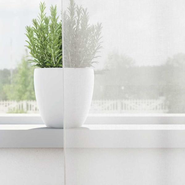 Voile Vorhänge mit Stangentaschen 2 Stk. Weiß