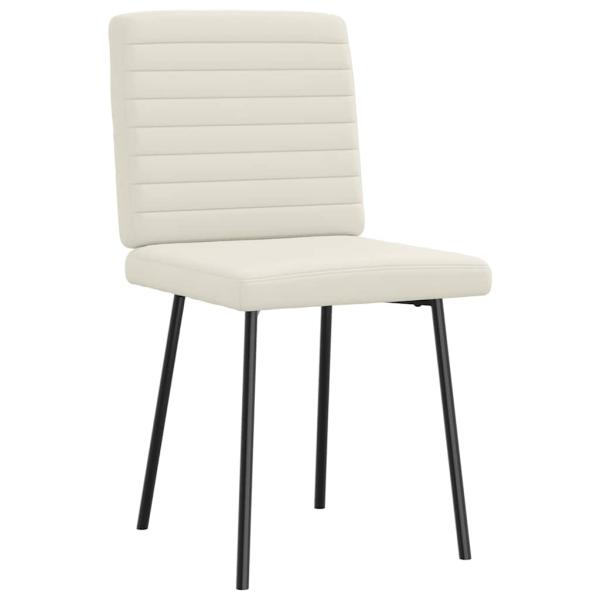 Esszimmerstühle 2 Stk. Creme Samt