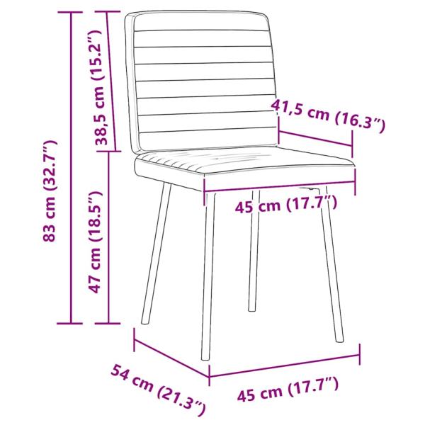 Esszimmerstühle 2 Stk. Creme Kunstleder