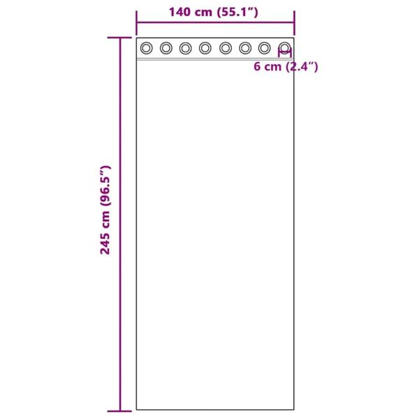 Voile Vorhänge mit Ösen 2 Stk. Braun 140x245 cm
