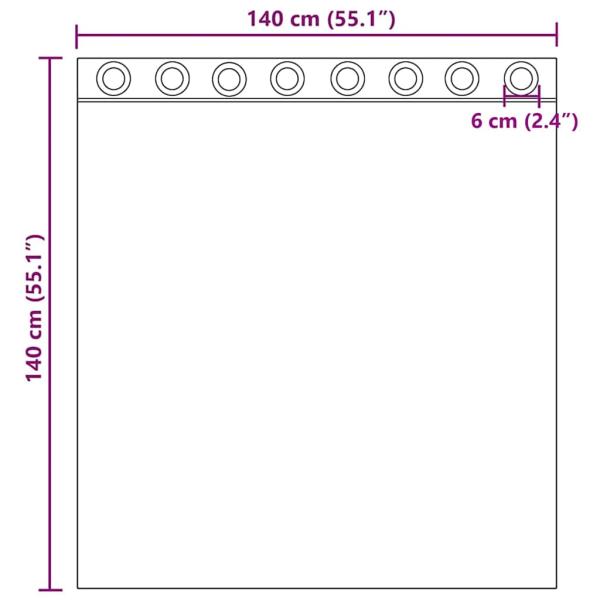 Voile Vorhänge mit Ösen 2 Stk. Dunkelgrau 140x140 cm
