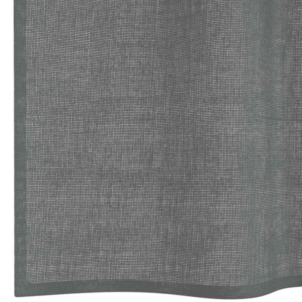 Voile Vorhänge mit Ösen 2 Stk. Dunkelgrau 140x245 cm