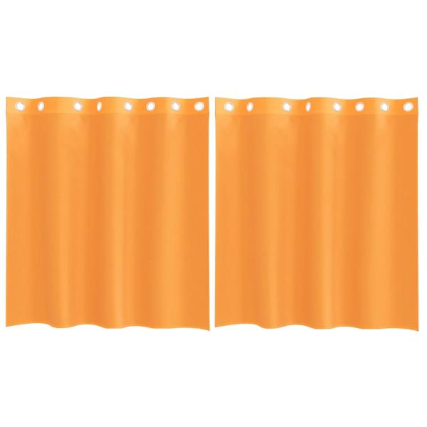 Voile Vorhänge mit Ösen 2 Stk. Orange 140x140 cm