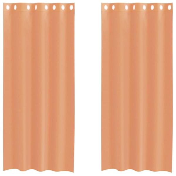 ARDEBO.de - Voile Vorhänge mit Ösen 2 Stk. Terrakotta