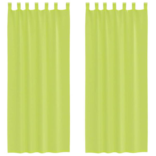 Voile Vorhänge mit Lasche 2 Stk. Apfelgrün