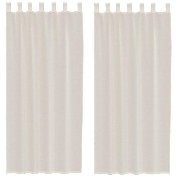 Voile Vorhänge mit Lasche 2 Stk. Creme