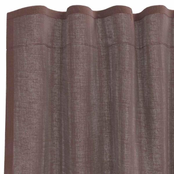 ARDEBO.de - Voile Vorhänge mit Lasche 2 Stk. Braun