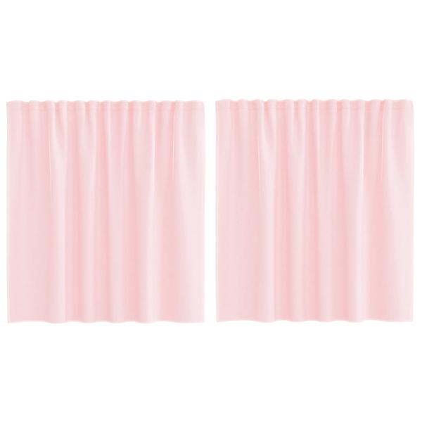 Voile Vorhänge mit Schlaufen 2 Stk. Hellrosa 140x140 cm