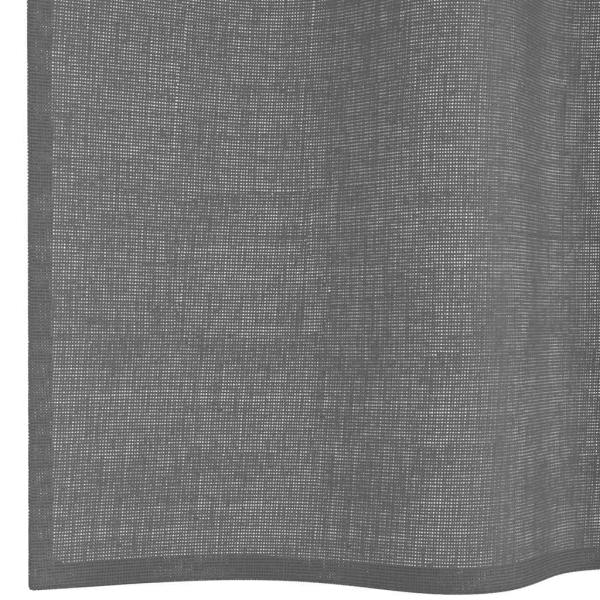 Voile Vorhänge mit Schlaufen 2 Stk. Dunkelgrau 140x245 cm