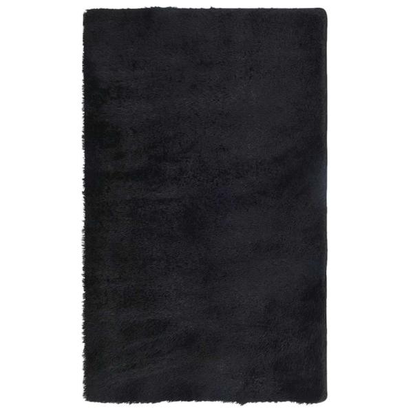 Teppich Shaggy Hochflor NAVARRA Schwarz 80x150 cm Polyester