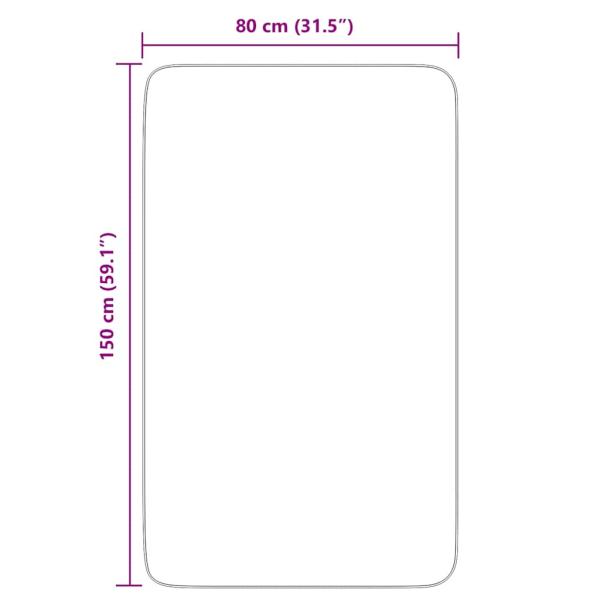 Teppich Shaggy Hochflor NAVARRA Schwarz 80x150 cm Polyester