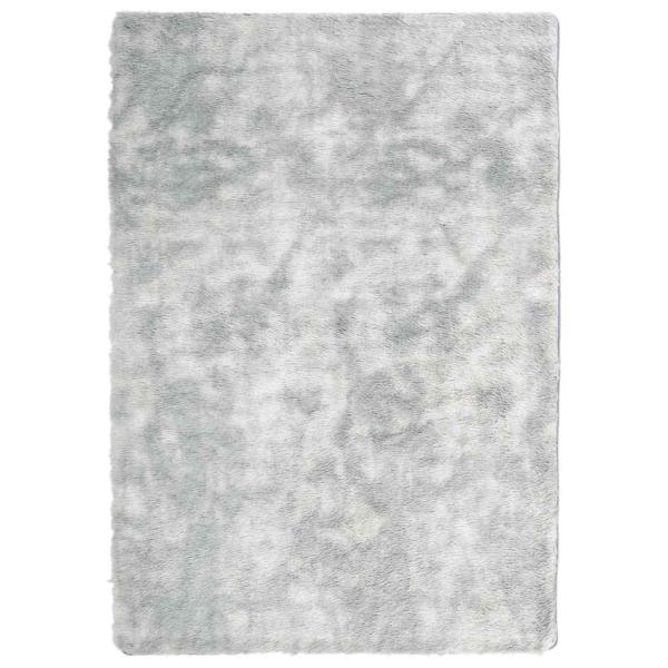Teppich Shaggy Hochflor NAVARRA Silbergrau 120x170 cm Polyester