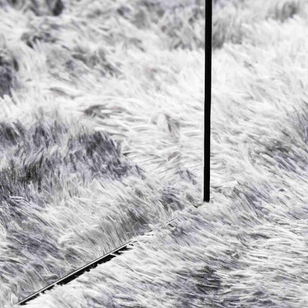 Teppich Shaggy Hochflor NAVARRA Silbergrau 120x170 cm Polyester