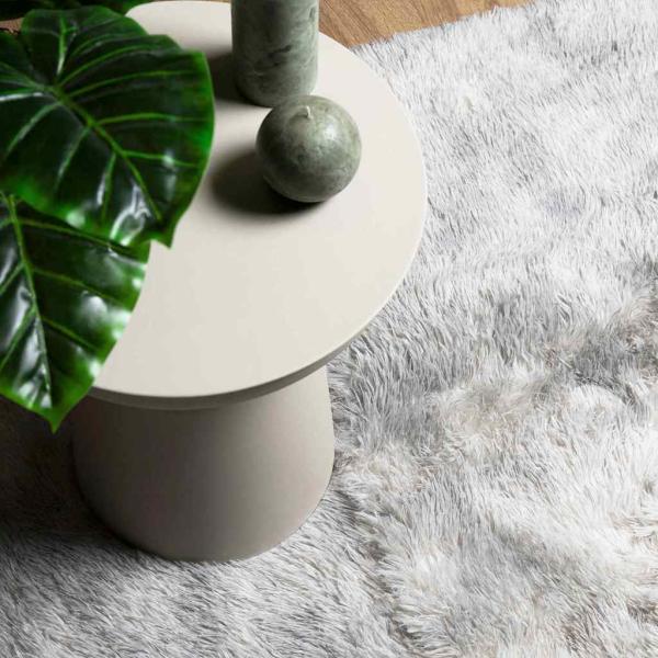Teppich Shaggy Hochflor NAVARRA Silbergrau 120x170 cm Polyester