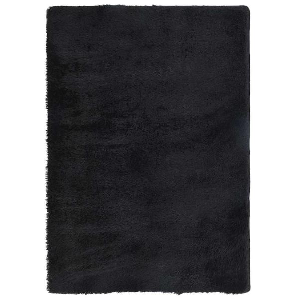 Teppich Shaggy Hochflor NAVARRA Schwarz 240x340 cm Polyester